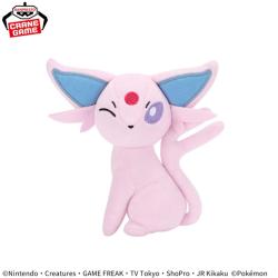 【エーフィ】ポケットモンスター　ほぺぴたぬいぐるみ〜ウパー・エーフィ・ハリマロン〜