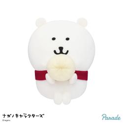 【くま】ナガノキャラクターズ　赤いマフラーのくま&もぐらコロッケBIGぬいぐるみ