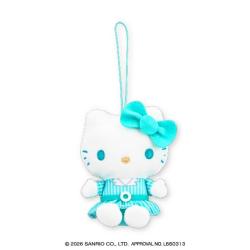 【グリーン】ハローキティ　レトロワンピースちょいデカマスコット