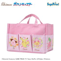 【ピンク】ポケットモンスター　プラチナムザッカポケット付収納バッグ