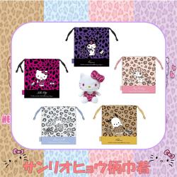 サンリオ　ヒョウ柄巾着