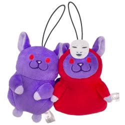 【チラ丸＆チラ丸(赤マント)】チラズアート　にこっとストラップ