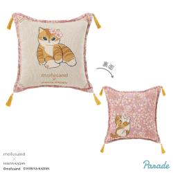 【サクラ】mofusand×日比谷花壇　ゴブラン織りクッション〜春〜