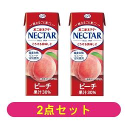 【2本セット】ネクターピーチ紙パック【2026/08/07】