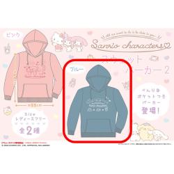 【ブルー】サンリオキャラクターズ　スウェットパーカー2