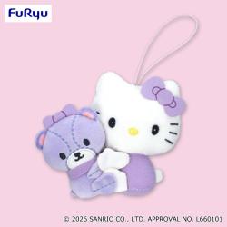 【パープル】ハローキティ　カラフルペアマスコット