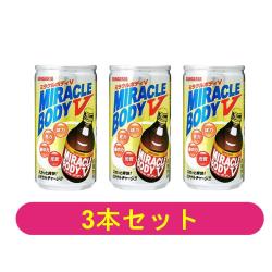 【3本セット】サンガリアミニ缶炭酸飲料　ミラクルボディV【2026/11/30】