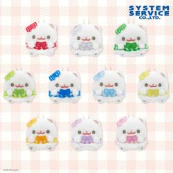 ポメラニアンもち　カラードレスマスコットキーチェーン