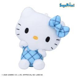 【水色】ハローキティ　ひょこぴょこ マスコット Vol.1