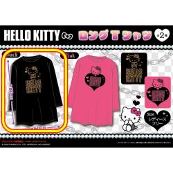 【ブラック】ハローキティ　ロングTシャツ