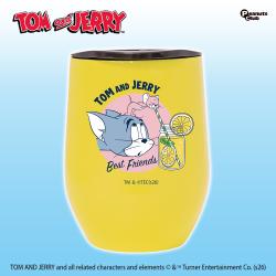 【イエロー】トムとジェリー　フタ付サーモタンブラー