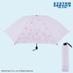 【パープル】すみっコぐらし　天使なえびてん 晴雨兼用！折りたたみ傘