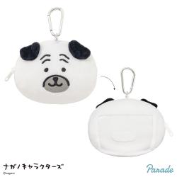 【パグ】ナガノキャラクターズ　ぬいぐるみパスケースポーチ