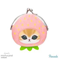 【いちごにゃん】mofusand　フルーツにゃんミニがまぐち