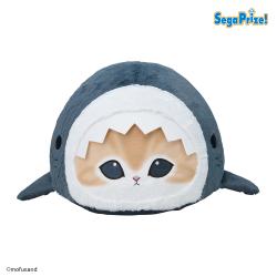 【ダークブルー】mofusand　プレミアムドームクッション “サメにゃん”