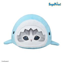 【ライトブルー】mofusand　プレミアムドームクッション “サメにゃん”