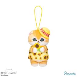 【シャツ×茶】mofusand　ひまわりにゃんマスコット