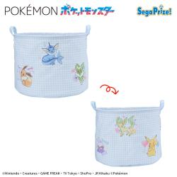 【チェック柄】ポケットモンスター　プレミアム折りたたみ収納バケット