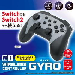 【グレー】SWITCH2対応ワイヤレスコントローラー   GYRO（ジャイロ）
