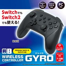 【ブラック】SWITCH2対応ワイヤレスコントローラー   GYRO（ジャイロ）