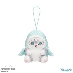 【グリーン】mofusand　ギンガムチェックサメにゃんマスコット