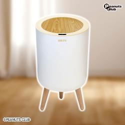 【ベージュ】WOOD STYLE 自動開閉センサー式ダストボックス2