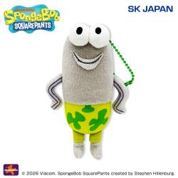 【グレー】スポンジ・ボブ　ビキニタウンの住人ミニぬいぐるみ