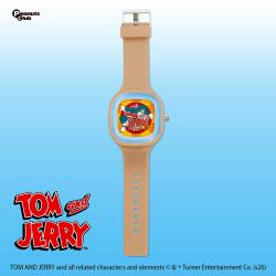 【ベージュ】トムとジェリー　シリコンウォッチ アースカラー