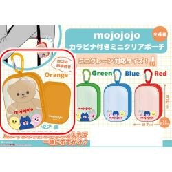 【オレンジ】mojojojo　カラビナ付きミニクリアポーチ
