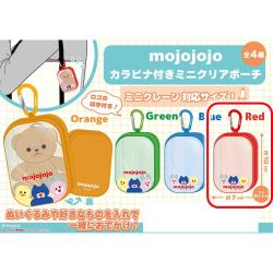 【レッド】mojojojo　カラビナ付きミニクリアポーチ