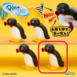 【ピンクリボン】ピングー　NOOT NOOT鳴く ソフビマスコット