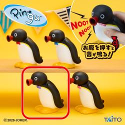 【紫リボン】ピングー　NOOT NOOT鳴く ソフビマスコット