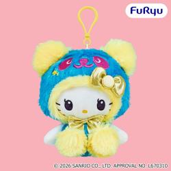 【ブルー】パンダ ハローキティ　くりっぴぃ ぬいぐるみ〜ビビッドパンダ〜