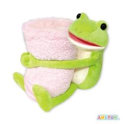 【ケロピョン】おとぼけケロピョン　ぬいぐるみブランケット