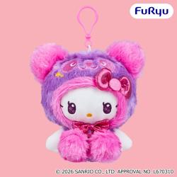 【パープル】パンダ ハローキティ　くりっぴぃ ぬいぐるみ〜ビビッドパンダ〜