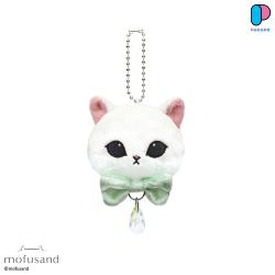 【グリーン】mofusand　ビジューつきおかおマスコット