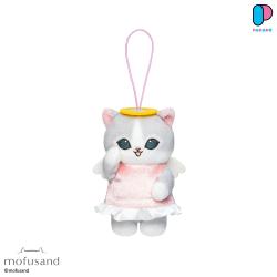 【グレー(天使)】mofusand　天使＆悪魔にゃんマスコット