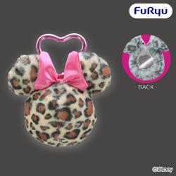 【ミニーマウス(ブラウン)】ミッキーマウス＆ミニーマウス　ギャルっぽレオパード ふわふわミニミラー