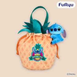 【オレンジ】ディズニー スティッチ　パイナップルぬいぐるみバッグ