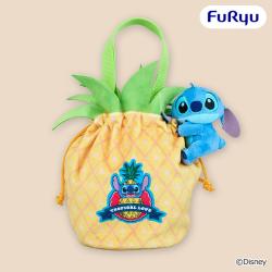 【イエロー】ディズニー スティッチ　パイナップルぬいぐるみバッグ