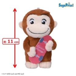 【レッド】おさるのジョージ　ぽってりマスコット スケボーVer.