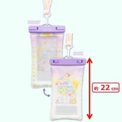 【パープル】すみっコぐらし　ぺんぺんフルーツバケーション 防滴スマートフォンケース