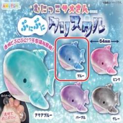 【ブルー】むにっこサメさん　ぷにぷにクリスタル