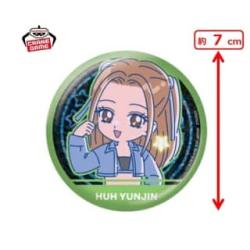 【HUH YUNJIN ～ANTIFRAGILE～】LE SSERAFIM　のすたるぽっぷ ホログラム缶バッジ
