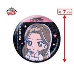 【SAKURA ～FEARLESS～】LE SSERAFIM　のすたるぽっぷ ホログラム缶バッジ