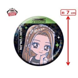 【HUH YUNJIN ～FEARLESS～】LE SSERAFIM　のすたるぽっぷ ホログラム缶バッジ