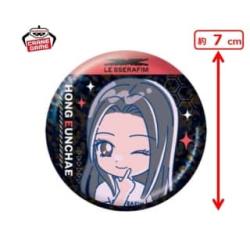 【HONG EUNCHAE ～FEARLESS～】LE SSERAFIM　のすたるぽっぷ ホログラム缶バッジ