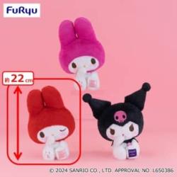 【マイメロディ(レッド)】マイメロディ・クロミ　かまってぬいぐるみ～レトロカラー～