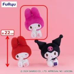 【マイメロディ(ピンク)】マイメロディ・クロミ　かまってぬいぐるみ～レトロカラー～