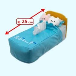【ブルー】らぶいーず　ベッド型ティッシュBOXカバー